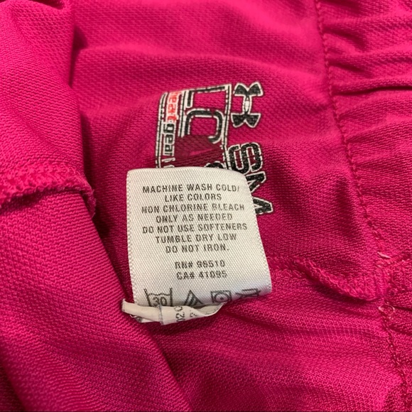 UNDER ARMOUR Women’s Bright Pink Loose Heatgear Sport Fitness Running Shorts S - Picture 11 of 14